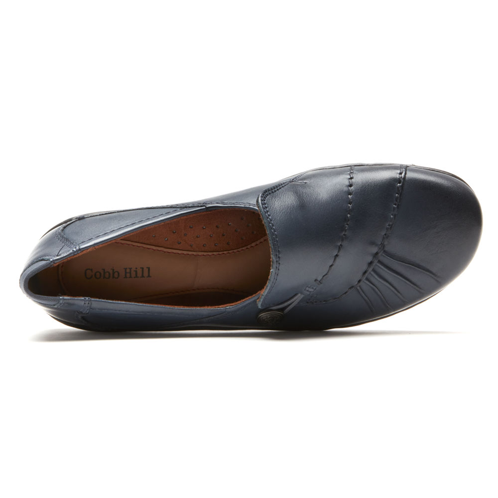 Rockport Slip-Ons Dame Marineblå - Cobb Hill Paulette - LQKO42957